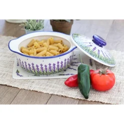 Blue Rose Polish Pottery 41C WR Unikat Round Covered Baker