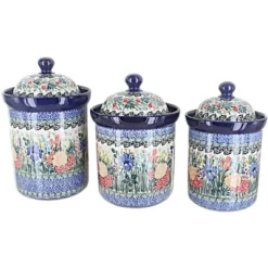 Blue Rose Polish Pottery 1300S Ceramika Artystyczna Canister Set -Blue Rose Pottery Store GUEST 00c97e08 b604 47d4 a024 ba0e47b037a7