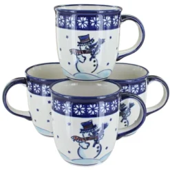 Blue Rose Polish Pottery 1800 Zaklady 4PC Mug Set -Blue Rose Pottery Store GUEST 01084f9b c98c 4843 94ce 3afcf730d78c
