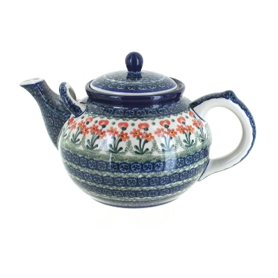 Blue Rose Polish Pottery 444 Ceramika Artystyczna Large Teapot 13 Blue Rose Polish Pottery 444 Ceramika Artystyczna Large Teapot - Image 11