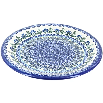 Blue Rose Polish Pottery Vena Dinner Plate 9 Blue Rose Polish Pottery Vena Dinner Plate - Image 7