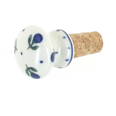 Blue Rose Polish Pottery 831 Ceramika Artystyczna Wine Cork 4 Blue Rose Polish Pottery 831 Ceramika Artystyczna Wine Cork - Image 2