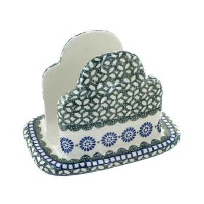 Blue Rose Polish Pottery 487 Ceramika Artystyczna Napkin Holder 20 Blue Rose Polish Pottery 487 Ceramika Artystyczna Napkin Holder - Image 18