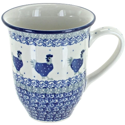 Blue Rose Polish Pottery 826 Ceramika Artystyczna Large Coffee Mug 6 Blue Rose Polish Pottery 826 Ceramika Artystyczna Large Coffee Mug - Image 4