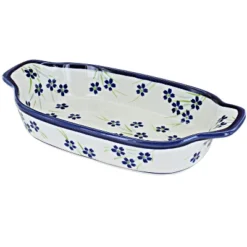 Blue Rose Polish Pottery 1281 Zaklady Rectangular Serving Dish -Blue Rose Pottery Store GUEST 066a4de3 517c 4734 997d 8beffbe07855