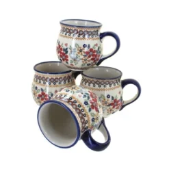 Blue Rose Polish Pottery K090-4 Manufaktura Bubble Mug Set -Blue Rose Pottery Store GUEST 08f5aa44 a5cb 4cf2 ab79 475fc44accef