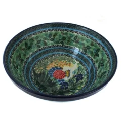 Blue Rose Polish Pottery 55 Ceramika Artystyczna Large Serving Bowl