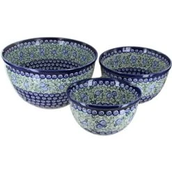 Blue Rose Polish Pottery 1900 Zaklady Mixing Bowl Set -Blue Rose Pottery Store GUEST 0c7c10cb bd34 4b7a a557 d884533c3016