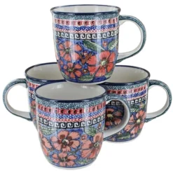 Blue Rose Polish Pottery 1800 Zaklady 4PC Mug Set -Blue Rose Pottery Store GUEST 0d2e58ae 29f8 47ff b6b2 154a8202aff4