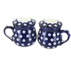Blue Rose Polish Pottery S138 Manufaktura Salt & Pepper Shakers With Handles -Blue Rose Pottery Store GUEST 0e48173c aef5 4b94 b41d f447ba1c7dcc