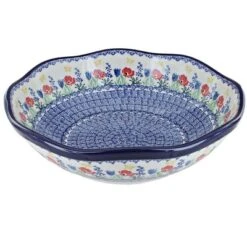 Blue Rose Polish Pottery 273 Ceramika Artystyczna Large Scallop Bowl -Blue Rose Pottery Store GUEST 0f768c51 d5ce 4996 b6e3 c2f27425eb58