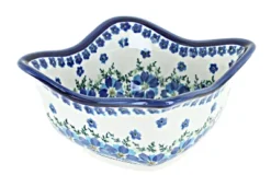 Blue Rose Polish Pottery 1931 Zaklady Medium Square Scallop Bowl -Blue Rose Pottery Store GUEST 0f9258df 97c9 49bf abae cb6aedaf3bcd