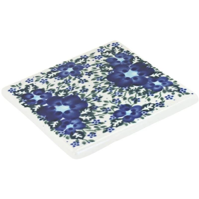 Blue Rose Polish Pottery 282 Vena Tile 9 Blue Rose Polish Pottery 282 Vena Tile - Image 7