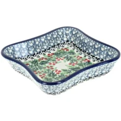 Blue Rose Polish Pottery 630 Ceramika Artystyczna Small Square Dish -Blue Rose Pottery Store GUEST 117f8199 a7e6 4ab1 a861 56fdf83672d1
