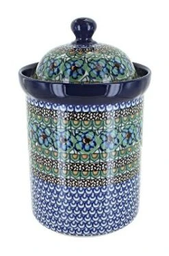 Blue Rose Polish Pottery 493 Ceramika Large Canister -Blue Rose Pottery Store GUEST 11a0058c 6388 4f2f 96c5 113d1e8c88c0