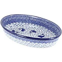Blue Rose Polish Pottery 299 Ceramika Small Oval Baking Dish -Blue Rose Pottery Store GUEST 11fd944e 17b5 4973 a9e4 4e5cb43ae8a8