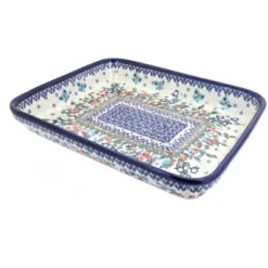 Blue Rose Polish Pottery 150 Vena Medium Rectangular Baker -Blue Rose Pottery Store GUEST 1557fc32 01ee 4527 8bf9 a2a3b5f5f4c6