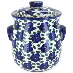 Blue Rose Polish Pottery 37A WR Unikat Cookie Jar -Blue Rose Pottery Store GUEST 15f098a1 3430 4f6e a7d2 0874cbcdea61