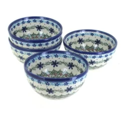 Blue Rose Polish Pottery 71-4 Vena Dessert Bowl Set -Blue Rose Pottery Store GUEST 16aa6f53 1ccf 49ab b0db 0f97b1eb55d4