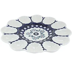 Blue Rose Polish Pottery T140 Manufaktura Egg Plate -Blue Rose Pottery Store GUEST 16accabf 3f25 4163 8588 a2384a9030c3 1