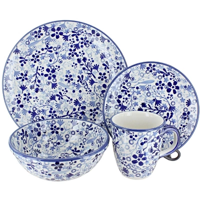 Blue Rose Polish Pottery Manufaktura Dinnerware (4PC) 5 Blue Rose Polish Pottery Manufaktura Dinnerware (4PC) - Image 3