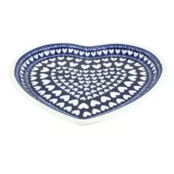 Blue Rose Polish Pottery 1254 Zaklady Heart Plate -Blue Rose Pottery Store GUEST 17cfa41f 480e 43e2 bd22 1329fde67d50