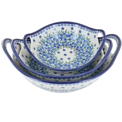 Blue Rose Polish Pottery 1347-1813-1814 Zaklady Bowl Set -Blue Rose Pottery Store GUEST 189ebf90 7bc9 472e 8b3b 628159d96546