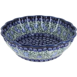 Blue Rose Polish Pottery 1279 Zaklady Large Scallop Bowl -Blue Rose Pottery Store GUEST 1962caca 9883 4d40 946a bcf824fccee3