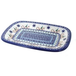 Blue Rose Polish Pottery 120 Vena Medium Rectangular Serving Platter -Blue Rose Pottery Store GUEST 1967212d 5bac 4e74 83a8 7ae5a87a71e9
