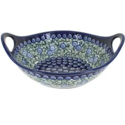 Blue Rose Polish Pottery 1813 Zaklady Small Bowl With Handles -Blue Rose Pottery Store GUEST 1a00d41e 6a4b 4444 a189 e86a5cbb3fcd