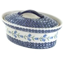 Blue Rose Polish Pottery Z156 Manufaktura Small Oval Covered Baker -Blue Rose Pottery Store GUEST 1a5bee2c b5c4 4387 9ce3 6e3f19374e66