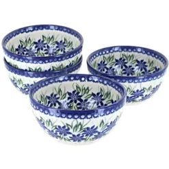 Blue Rose Polish Pottery 71-4 Vena Dessert Bowl Set -Blue Rose Pottery Store GUEST 1b414346 4299 4047 8193 7af5961b6bac
