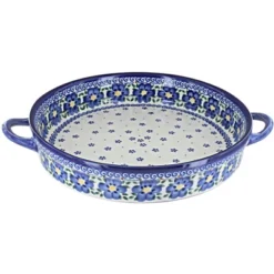 Blue Rose Polish Pottery 182 Vena Large Round Baker With Handles 12 Blue Rose Polish Pottery 182 Vena Large Round Baker With Handles -Blue Rose Pottery Store GUEST 1c769baf 9396 4255 8ab0 5f9c71aa8011