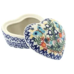 Blue Rose Polish Pottery 125 Vena Small Heart Box -Blue Rose Pottery Store GUEST 1ce0af80 9387 4fb4 a94d c0c025404ef8