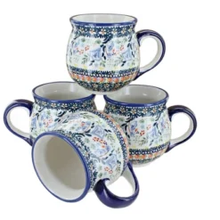 Blue Rose Polish Pottery K090-4 Manufaktura Bubble Mug Set -Blue Rose Pottery Store GUEST 1d1f813b 7c23 4b0d bbd1 b704a7412094
