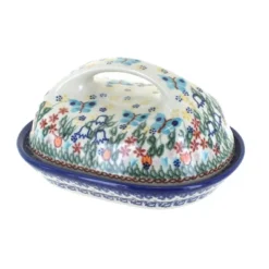 Blue Rose Polish Pottery 331 Vena Butter Dish -Blue Rose Pottery Store GUEST 1d53b3d3 69a1 44f7 a534 b15aa4eb0dce
