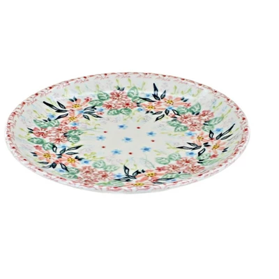 Blue Rose Polish Pottery Vena Dessert Plate 7 Blue Rose Polish Pottery Vena Dessert Plate - Image 6