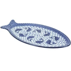 Blue Rose Polish Pottery E19 Ceramika Artystyczna Medium Fish Platter -Blue Rose Pottery Store GUEST 1e6ace5b de51 4860 bfa9 f225493d84f6