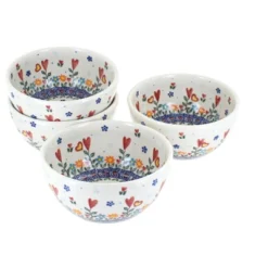 Blue Rose Polish Pottery 71-4 Vena Dessert Bowl Set -Blue Rose Pottery Store GUEST 1f319e89 48a3 4c1c 9ad7 502da47d142b