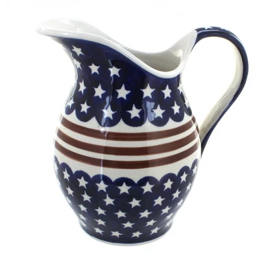 Blue Rose Polish Pottery 1160 Zaklady Pitcher 13 Blue Rose Polish Pottery 1160 Zaklady Pitcher - Image 11