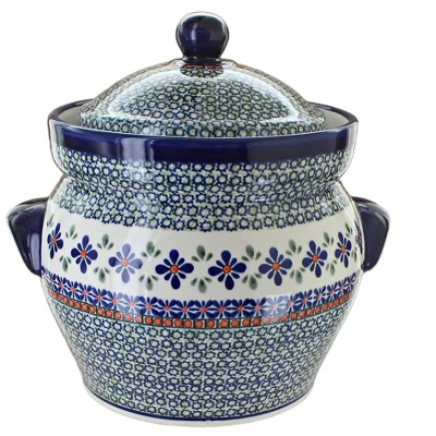 Blue Rose Polish Pottery 1127 Zaklady Large Container 10 Blue Rose Polish Pottery 1127 Zaklady Large Container - Image 8