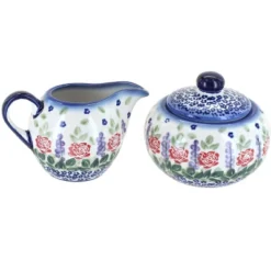 Blue Rose Polish Pottery 9B-16B WR Unikat Cream & Sugar Set -Blue Rose Pottery Store GUEST 20a34ff6 b7d4 49c1 9817 24ce8a69ba96