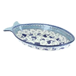Blue Rose Polish Pottery E23 Ceramika Artystyczna Large Fish Dish -Blue Rose Pottery Store GUEST 20ca402a c8d0 4789 82f4 a8b1133b7988