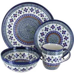 Blue Rose Polish Pottery Zaklady Dinnerware (16 PC) -Blue Rose Pottery Store GUEST 2117b78d 6ee4 4425 9ced b0a1b64bb1b1