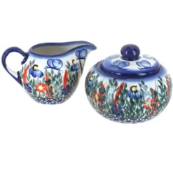 Blue Rose Polish Pottery 9B-16B WR Unikat Cream & Sugar Set -Blue Rose Pottery Store GUEST 21ca16d8 8464 45d6 aa9c 10123da0bbea