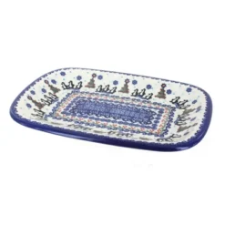 Blue Rose Polish Pottery 120 Vena Medium Rectangular Serving Platter -Blue Rose Pottery Store GUEST 21fcb8ad 459e 427c 9869 a7d0e3e75784