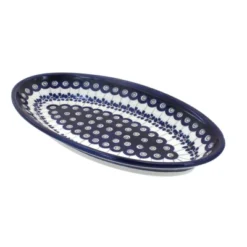 Blue Rose Polish Pottery 1103 Zaklady Small Oval Platter -Blue Rose Pottery Store GUEST 22473f0c 55ce 4e6c 804b 4e2ff326321d