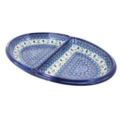 Blue Rose Polish Pottery 203 Vena Divided Dish -Blue Rose Pottery Store GUEST 22905fcb cf48 47ba ab8f 9fbf149bed69