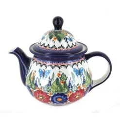 Blue Rose Polish Pottery 943 Zaklady Large Teapot -Blue Rose Pottery Store GUEST 22d3dd62 8a58 4910 87c9 1d5519114e6d