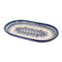 Blue Rose Polish Pottery 118 Vena Small Oval Dish -Blue Rose Pottery Store GUEST 22d8f709 5657 462a 83d5 1b1df955e43b